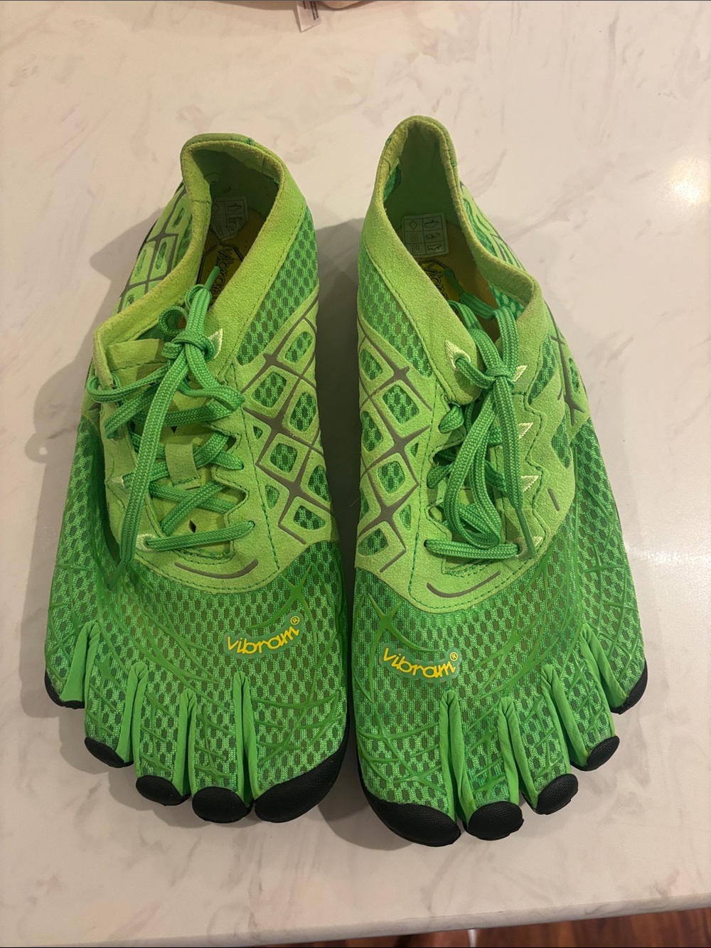 Vibram FiveFingers Green Toe Shoes